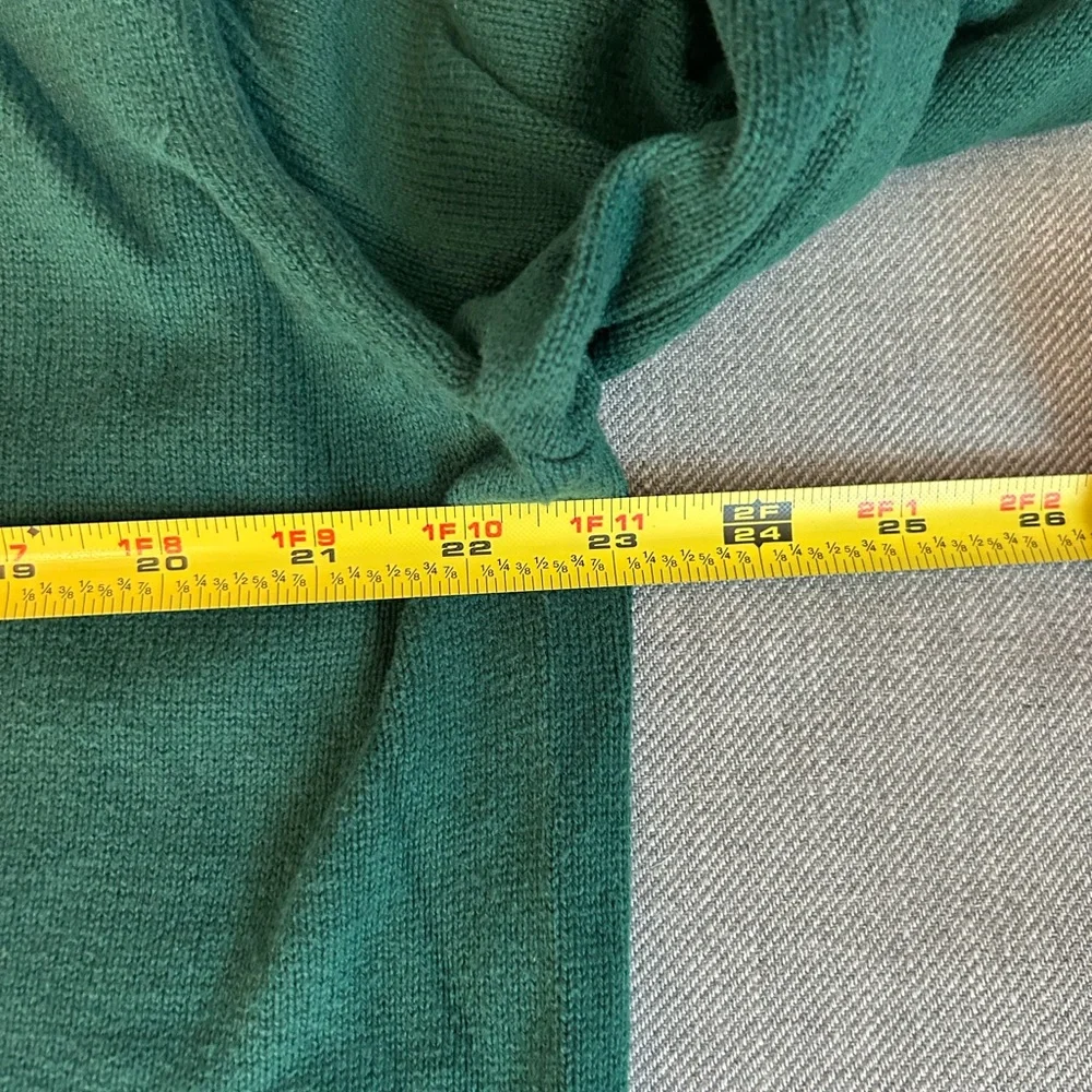 Tommy Hilfiger Quarter Zip Sweater Green Mens XL - Picture 6 of 8